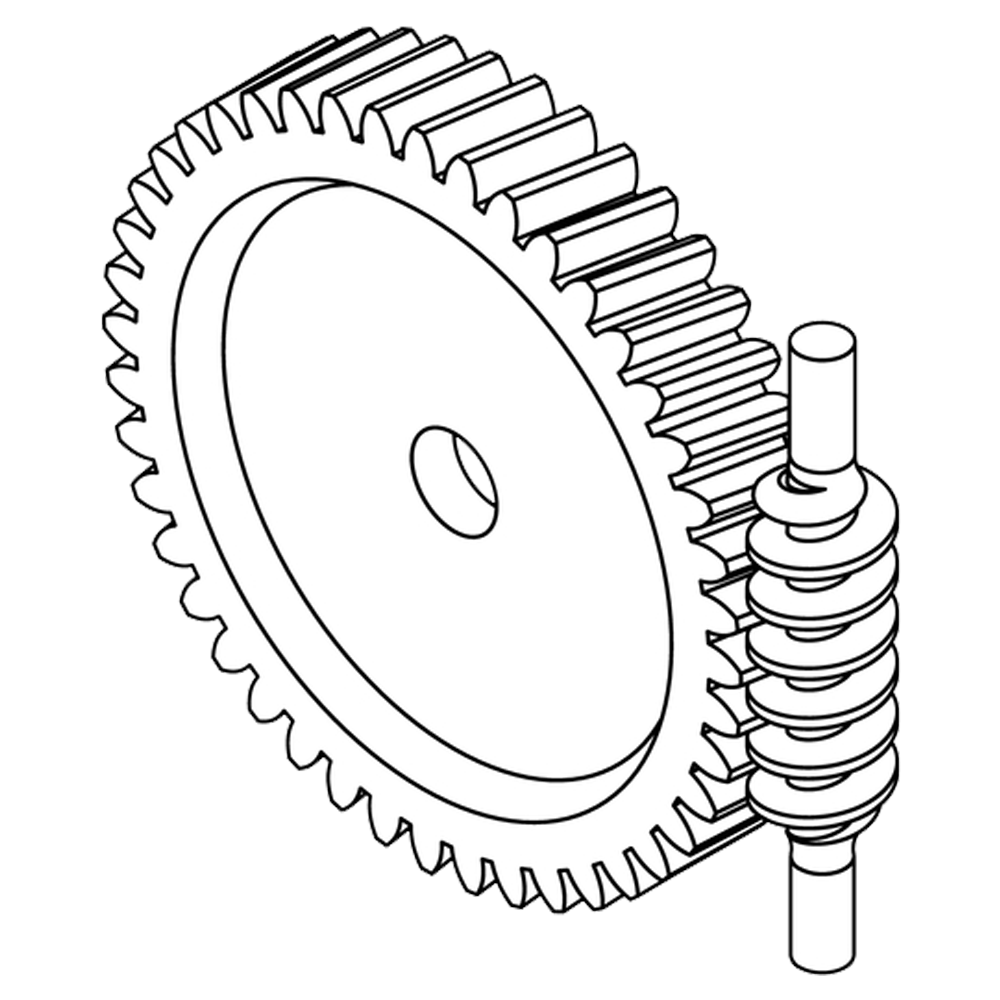 worm gear 2d drawing