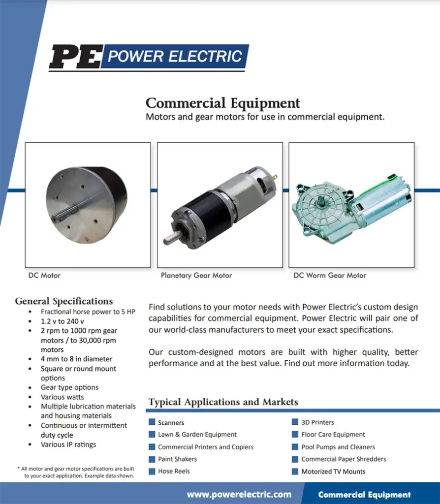 commercial equipment brochure